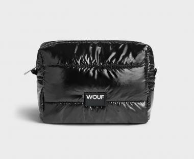 Wouf Quilted Collection Toiletry Bag Glossy Black