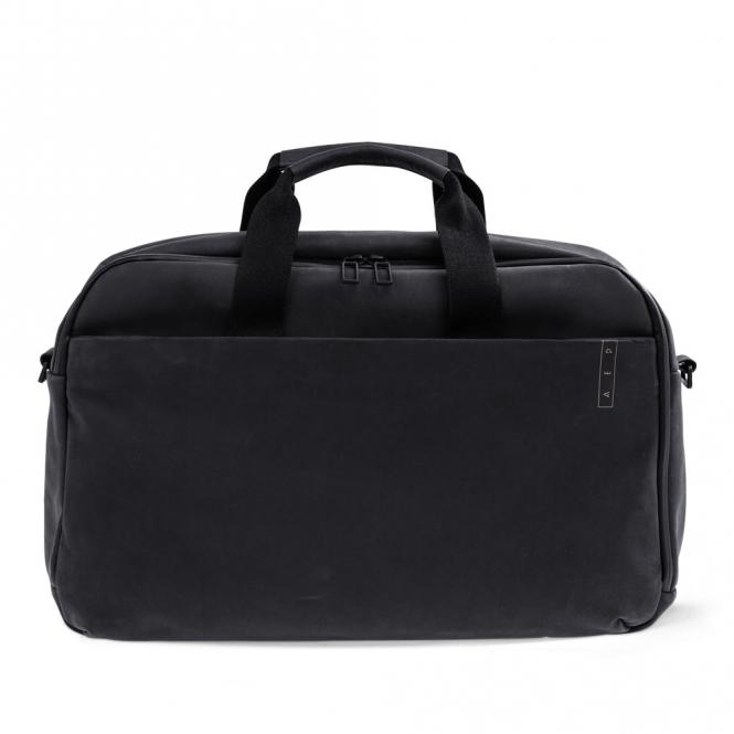 *Sleek* Leather Business Work Bag mit Laptopfach Charcoal Black