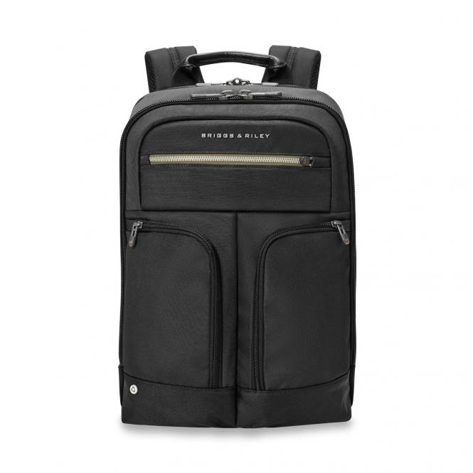 Slim Expandable Backpack Black