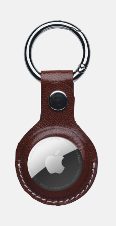 Schlüsselanhänger für Airtag cognac