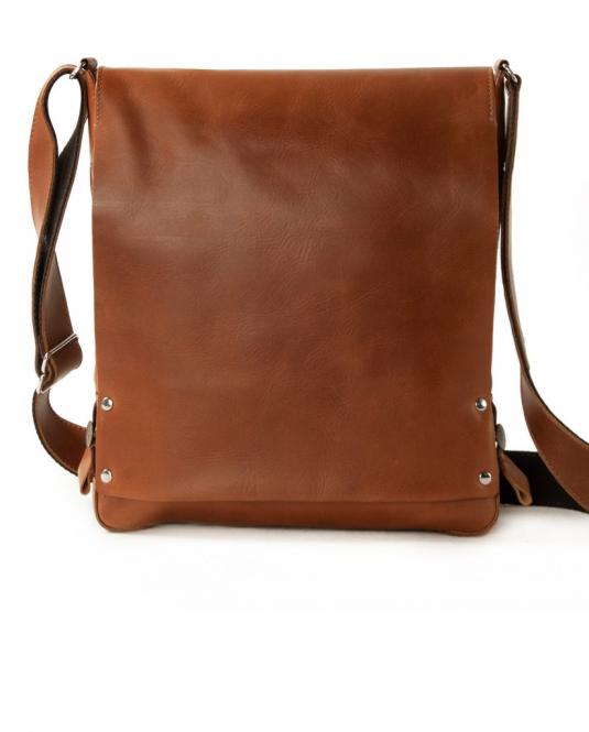 Kuriertasche 29 cm cognac