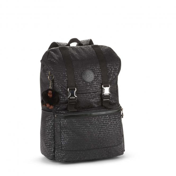Mittelgroßer Rucksack mit Laptopfach Black Scale Emb