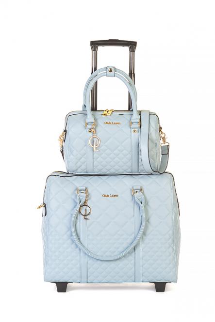 Blue Sky Trolley Bag + Handtasche Himmelblau