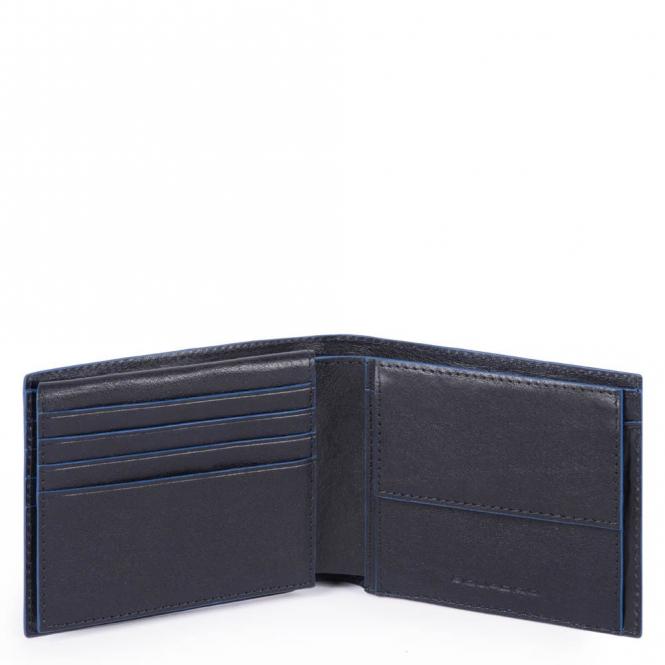 Herrenbrieftasche mit Klapp-Ausweisfenster Nachtblau
