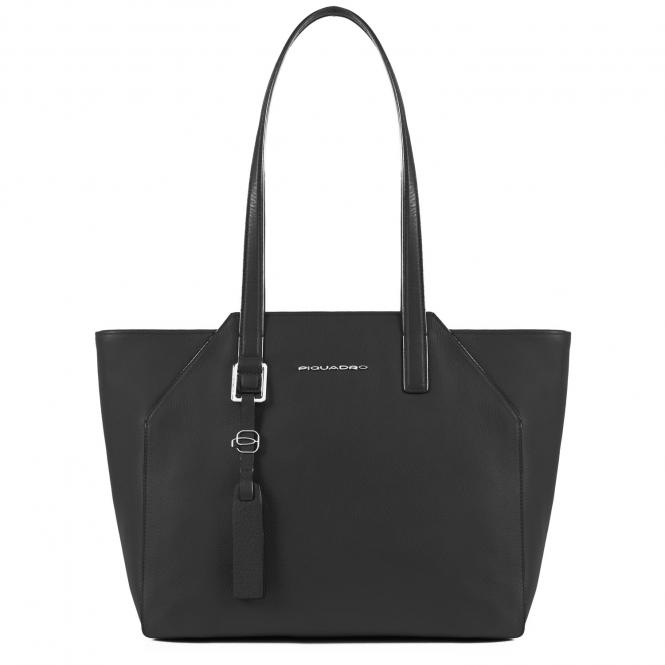 Damentasche mit iPad Air/Pro 9.7"-Fach und Laptop-Hülle schwarz