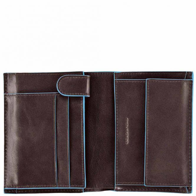 Herrenbrieftasche im Hochformat mit Münzfach Mahagoni