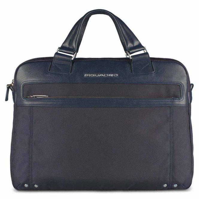 Doppelgriff-Laptoptasche 15" mit iPad®-/iPad®Air-/iPad®mini-Fach Blau