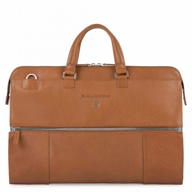 Umwandelbare Kurzgriff-Laptoptasche mit iPad®Air/Pro 9,7- Fach cuoio tabacco