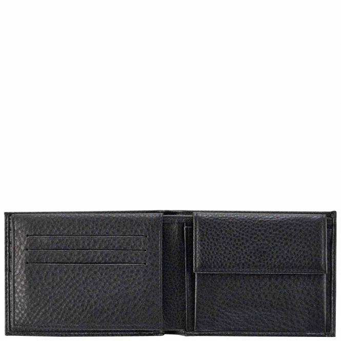 Herrenbrieftasche mit Portemonnaie, Kreditkartensteckfächern und Dokumentenfach black