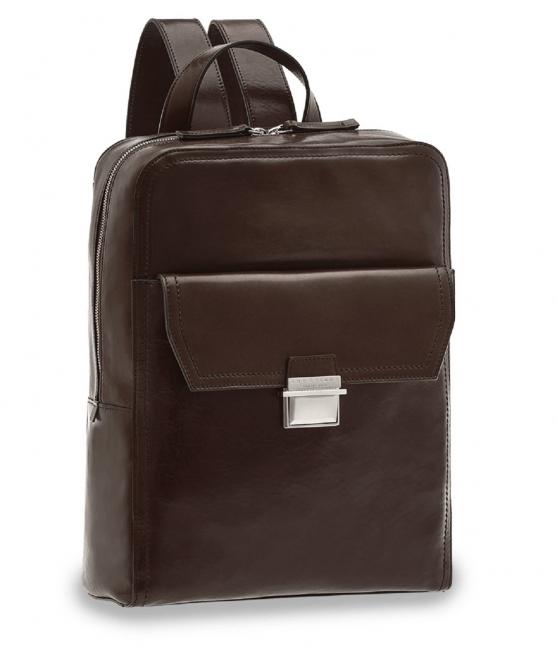 Leder-Rucksack 42cm Castagna/Nickel