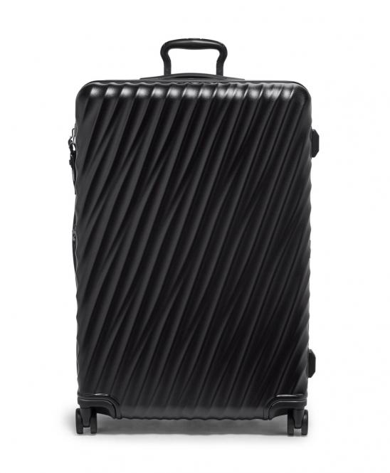 Koffer auf 4 Rollen für lange Reisen (erweiterbar) matt Black Texture