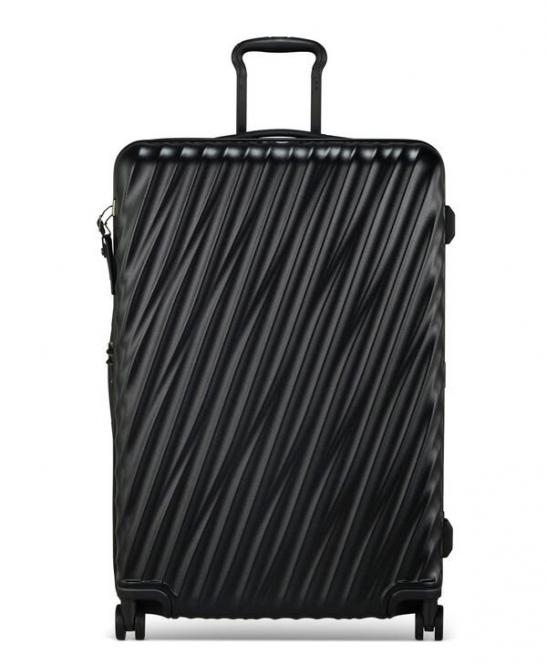 Koffer auf 4 Rollen für lange Reisen (erweiterbar) matt Texture Black