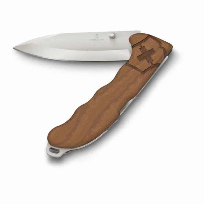 Wood Grosses Taschenmesser, Klappbares Messer Walnut wood