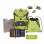DerDieDas ErgoFlex "NEON" Schulrucksack-Set 5-teilig mit Sportbeutel Neon Fighter