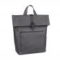 Leonhard Heyden Den Haag Leder-Rucksack Rolltop Grau