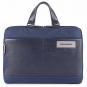 Piquadro Ade Laptoptasche 15,6" aus recyceltem Stoff, mit iPad®-Fach blau