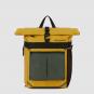 Piquadro Arne Bike Rolltop-Rucksack 15,6" Laptopfach und mit LED-Licht Safrangelb