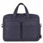 Piquadro Black Square Schmale Kurzgrifflaptoptasche 15" mit Tabletfach oceanblau