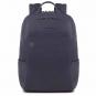 Piquadro Black Square Laptop-Rucksack 14" aus Leder oceanblau