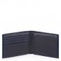 Piquadro Blue Square Special Herrenbrieftasche mit Klapp-Ausweisfenster Nachtblau