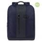 Piquadro Brief 2 Laptoprucksack 15,6" aus rezykliertem Stoff mit iPad Blau