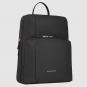 Piquadro Circle Leder-Laptop-Rucksack Damen 15,6" erweiterbar