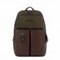 Piquadro Harper Laptoprucksack 15,6" mit iPad®11"-Fach, Anti-Stoss green/dark brown