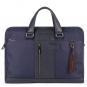 Piquadro Brief 2 Kurzgrifflaptoptasche aus rezykliertem Stoff für 15,6" Blau