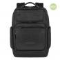 Piquadro Macbeth Fast-check Laptoprucksack 15,6" aus Leder und recyceltem Schwarz