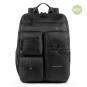 Piquadro Otello Laptoprucksack 15,6" aus recyceltem Stoff mit iPad®-Fach Schwarz