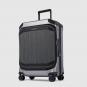Piquadro PQ Light Premium 4-Rollen Laptop-Trolley, Koffer in Handgepäckgröße Grau/Schwarz