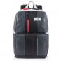 Piquadro Urban Laptoprucksack mit iPad®-Fach, LED-Licht Grau/Schwarz