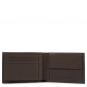 Piquadro Black Square Herrenbrieftasche mit Klapp-Ausweisfenster + RFID Dunkelbraun