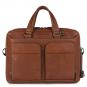 Piquadro Black Square Schmale Kurzgrifflaptoptasche 15" mit Tabletfach cuoio tabacco