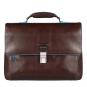 Piquadro Blue Square Erweiterbare Laptoptasche 15" mit Tabletfach Mahagoni