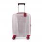 Roncato WE ARE GLAM TEXTURE Cabin Trolley 4-Rollen, 55/20cm White-Red Satin
