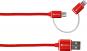 SKROSS Charge'n Sync 2in1 Micro USB & Lightning Connector - Steel Line Rot