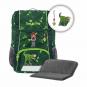 Step by Step Kinderrucksack KID SHINE Rucksack-Set, 3-teilig inkl. Sitzkissen Dino Night Tyro