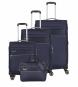 Travelite MIIGO Set 4w L exp./M exp./S +Bordtasche Tiefseeblau