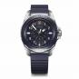 Victorinox Journey 1884 43mm, silver stainless steel case blue aluminium bezel/ dial/ rubber strap