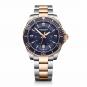 Victorinox Maverick Large 2-tone, 43mm Herrenuhr blue dial, silver/rose-gold