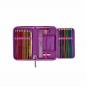 DerDieDas ErgoFlex Schulrucksack-Set 5-teilig mit Sportbeutel Purple Dots