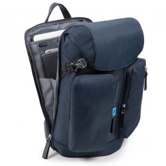 Piquadro PQ-Bios Laptoprucksack 15,6", Überschlag und zwei Fronttaschen