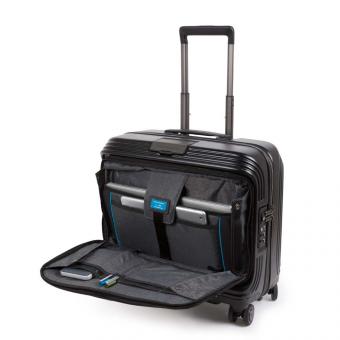 Piquadro PQ-Biz Fastcheck computertrolley, 15,6" Laptopfach, BagMotic