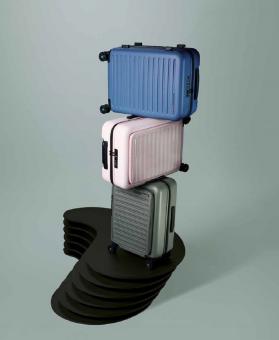 Samsonite Stackd jetzt kaufen Koffer.de online 4 auf Trolley mit Mustard erweiterbar 55cm | Rollen ✓