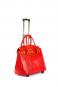 Olivia Lauren Louna Trolley-Tasche mit 2-Rollen Croco Snake Red