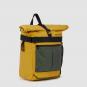 Piquadro Arne Bike Rolltop-Rucksack 15,6" Laptopfach und mit LED-Licht Safrangelb