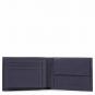 Piquadro Black Square Herrenbrieftasche mit Klapp-Ausweisfenster + RFID Meerblau