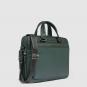 Piquadro Black Square Kurzgriff-Computer-Tasche 15"-Fach mit zwei Griffen Grün