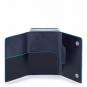 Piquadro Blue Square Compact Wallet für Scheine und Kreditkarten Nachtblau
